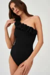 Undress Code costum de baie dintr-o bucată culoarea negru