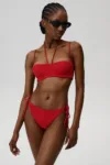 Undress Code sutien de baie Off Duty Bikini Top culoarea rosu