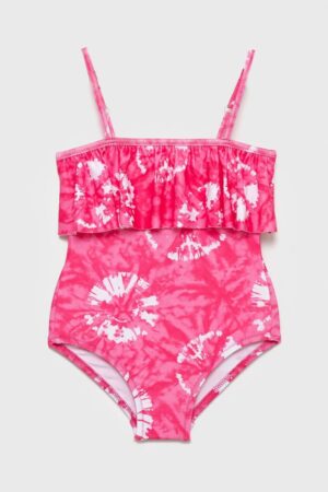 United Colors of Benetton costum de baie copii culoarea roz