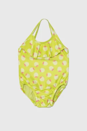 United Colors of Benetton costum de baie dintr-o bucată pentru bebeluși culoarea verde