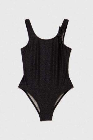 United Colors of Benetton costum de baie dintr-o bucată pentru copii culoarea negru