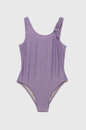 United Colors of Benetton costum de baie dintr-o bucată pentru copii culoarea violet