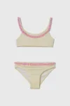 United Colors of Benetton costum de baie pentru copii din două piese culoarea galben