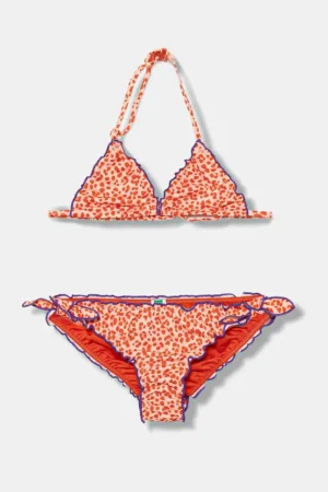 United Colors of Benetton costum de baie pentru copii din două piese culoarea portocaliu
