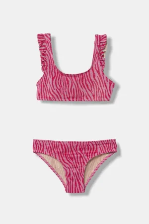 United Colors of Benetton costum de baie pentru copii din două piese culoarea roz