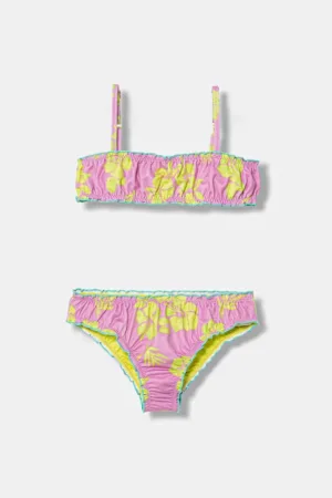 United Colors of Benetton costum de baie pentru copii din două piese culoarea roz
