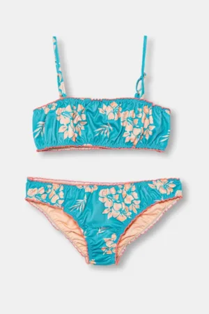 United Colors of Benetton costum de baie pentru copii din două piese culoarea turcoaz