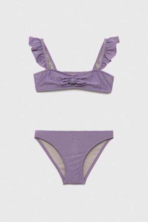 United Colors of Benetton costum de baie pentru copii din două piese culoarea violet
