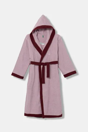 United Colors of Benetton halat de baie din bumbac pentru copii culoarea roz