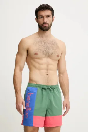 United Colors of Benetton pantaloni scurți de baie culoarea verde