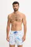Vilebrequin pantaloni scurți de baie MOORISE culoarea alb