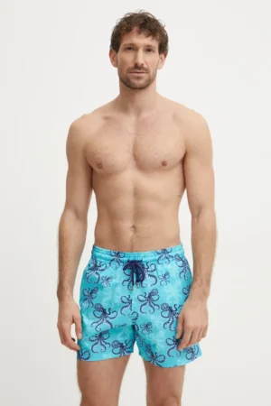 Vilebrequin pantaloni scurți de baie MOORISE culoarea turcoaz