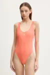 adidas Originals costum de baie dintr-o bucată Adicolor culoarea portocaliu