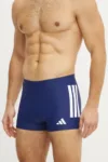 adidas Performance costum de baie 3 Stripes culoarea bleumarin