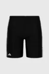 adidas Performance costum de baie 3-Stripes culoarea negru