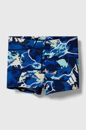 adidas Performance costum de baie copii WAVE AOP BY culoarea albastru marin