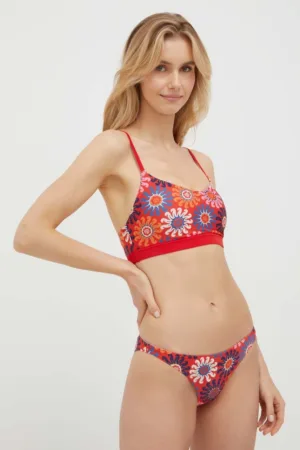 adidas Performance costum de baie din două piese Farm culoarea rosu