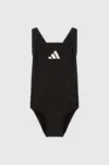 adidas Performance costum de baie dintr-o bucată pentru copii 3 BARS SOL ST culoarea negru