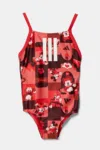 adidas Performance costum de baie dintr-o bucată pentru copii AD DY MICK x Disney culoarea roșu