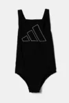 adidas Performance costum de baie dintr-o bucată pentru copii culoarea negru