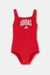 adidas Performance costum de baie dintr-o bucată pentru copii culoarea roșu