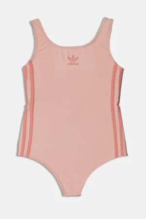 adidas Performance costum de baie dintr-o bucată pentru copii culoarea roz