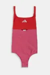 adidas Performance costum de baie dintr-o bucată pentru copii culoarea roz