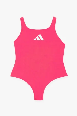 adidas Performance costum de baie dintr-o bucată pentru copii culoarea roz