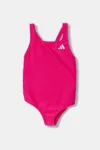 adidas Performance costum de baie dintr-o bucată pentru copii culoarea roz