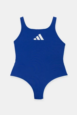 adidas Performance costum de baie dintr-o bucată pentru copii culoarea violet