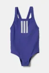 adidas Performance costum de baie dintr-o bucată pentru copii culoarea violet
