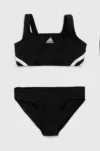 adidas Performance costum de baie pentru copii din două piese 3S culoarea negru