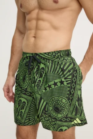 adidas Performance pantaloni scurti de baie x Farm Rio culoarea verde