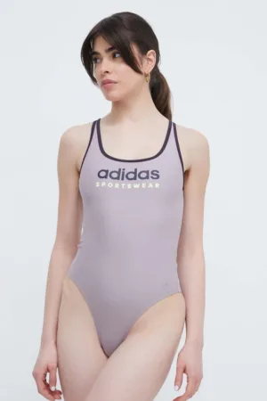 adidas costum de baie dintr-o bucată culoarea violet