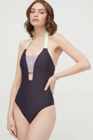 adidas costum de baie dintr-o bucată culoarea violet