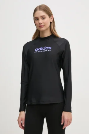adidas longsleeve de baie W RASHGD LS culoarea negru
