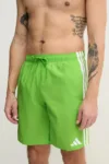 adidas pantaloni scurti de baie 3S BLD SH 8IN culoarea verde