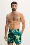 adidas pantaloni scurți de baie Tie Dye culoarea verde