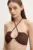 Abercrombie & Fitch sutien de baie culoarea maro, cupa usor rigidizata, KI111-5136