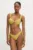 Answear Lab costum de baie din două piese culoarea galben, cupa rigidizata