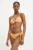 Answear Lab costum de baie din două piese culoarea galben, cupa usor rigidizata