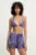 Answear Lab costum de baie din două piese și pantaloni scurți de plajă culoarea violet, cupă ușor întărită