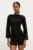 Answear Lab costum de baie din două piese și rochie culoarea negru, cupa usor rigidizata