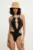Answear Lab costum de baie dintr-o bucată culoarea negru, cupa moale
