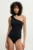 Answear Lab costum de baie dintr-o bucată culoarea negru, cupa usor rigidizata