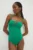Answear Lab costum de baie dintr-o bucată culoarea verde, cupa rigidizata