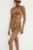 Answear Lab sutien de baie culoarea maro, cupa usor rigidizata
