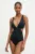 Answear.LAB costum de baie dintr-o bucată culoarea negru, cupa usor rigidizata