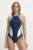 Aqua Speed costum de baie dintr-o bucată Nina culoarea albastru marin, cupa moale