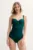 Aqua Speed costum de baie dintr-o bucată Olivia culoarea verde, cupa rigidizata